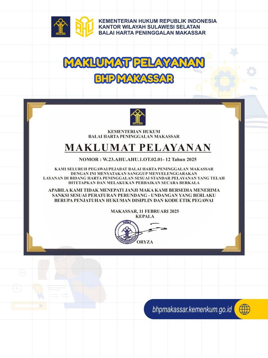 MAKLUMAT PELAYANAN 2025