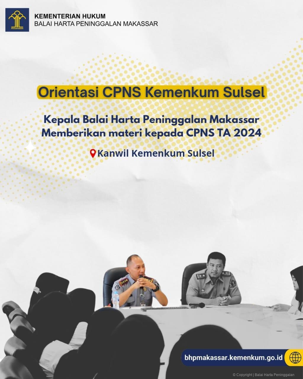 Kepala BHP Makassar Memberikan Pembekalan CPNS 2024