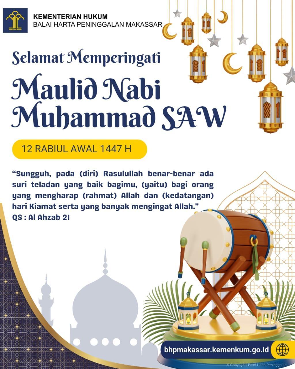 Selamat memperingati Maulid Nabi Muhammad SAW 12 Rabiul Awal 1447 H